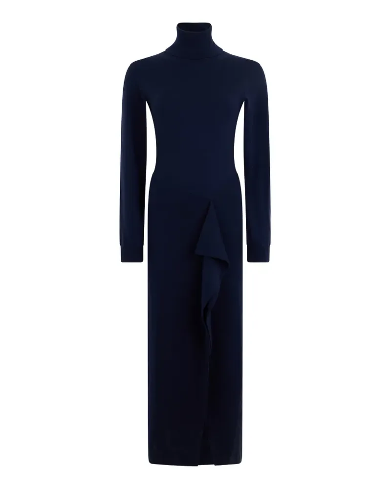 P.A.R.O.S.H. P.A.R.O H. ruffled roll-neck maxi dress - Blau Blau