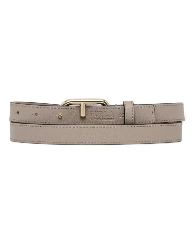 Furla Nuvola leather belt - Nude Nude