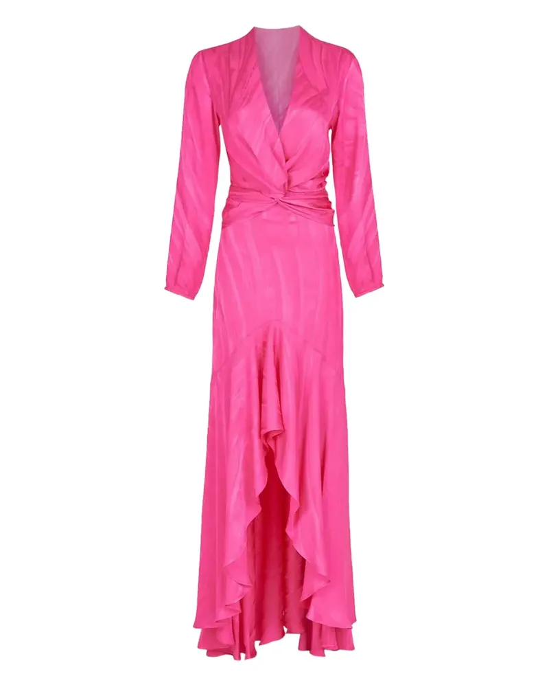 Silvia Tcherassi Albarella twist-detail ruffled maxi dress - Rosa Rosa