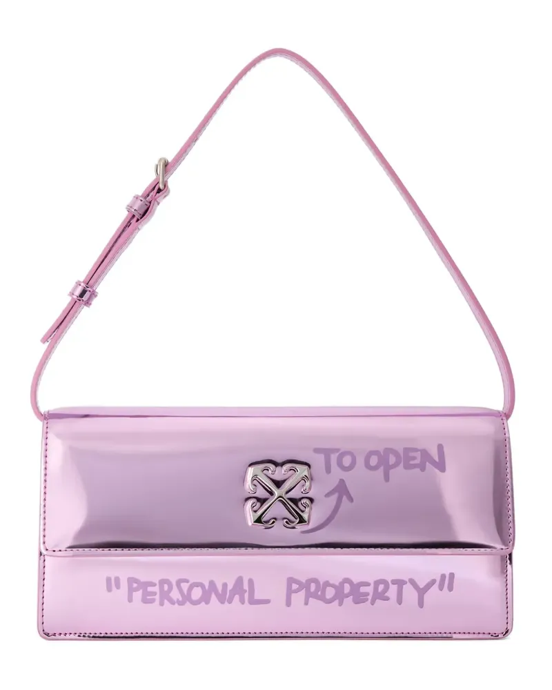 OFF-WHITE Jitney 1.0 Schultertasche mit Prägung - Rosa Rosa