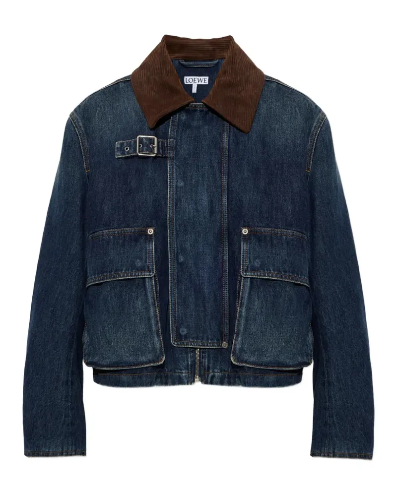 Loewe Kurzer Parka aus Denim - Blau Blau