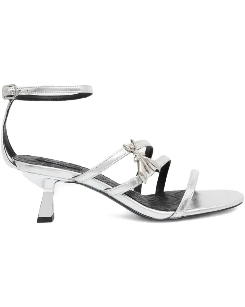 Patrizia Pepe Metallic-Pumps mit Riemen - Silber Silber
