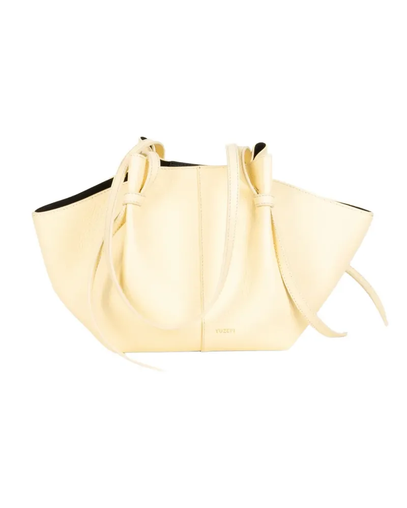 YUZEFI Mochi leather clutch bag - Nude Nude
