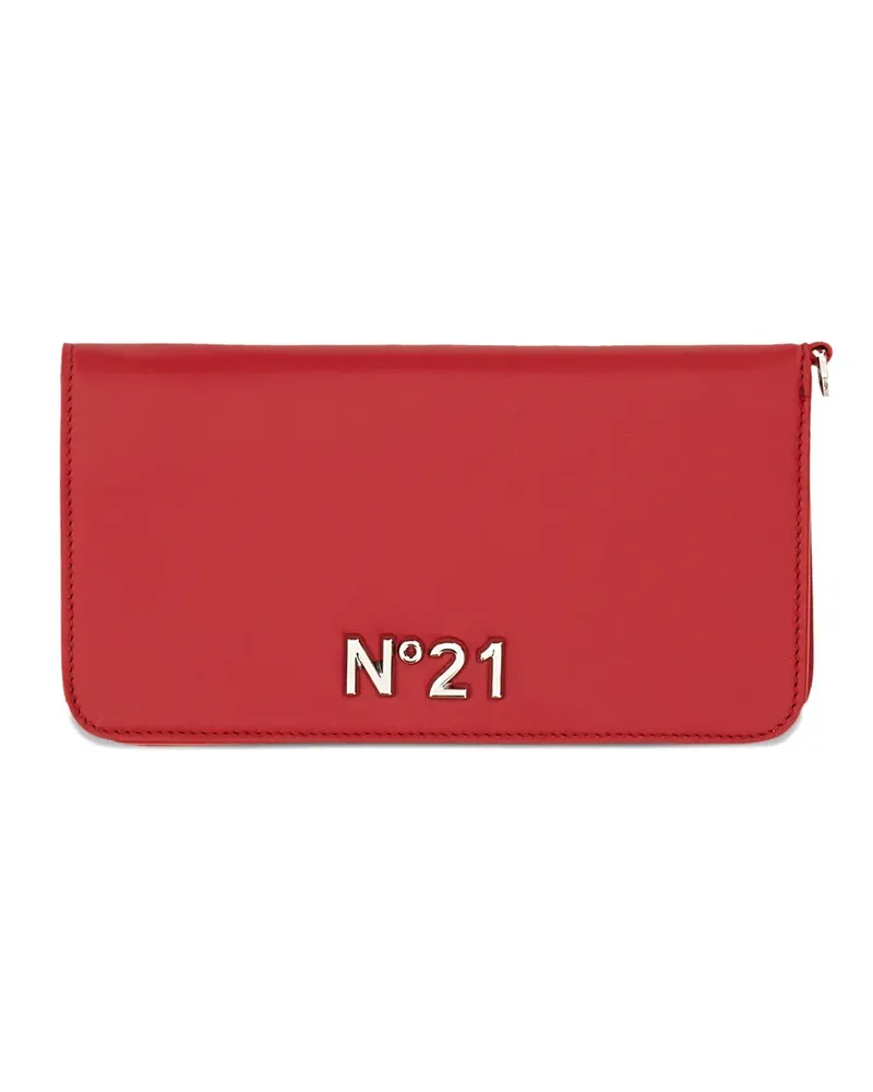 N° 21 Portemonnaie mit Logo-Schild - Rot Rot