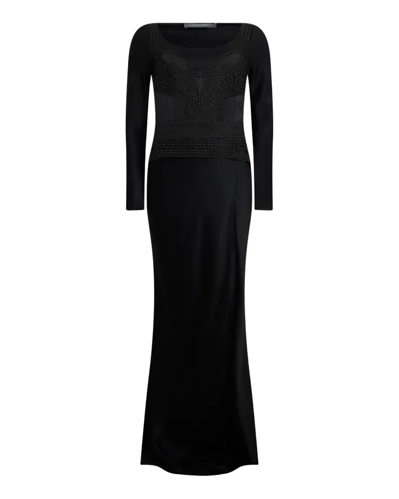 Alberta Ferretti Langärmeliges Maxikleid - Schwarz Schwarz