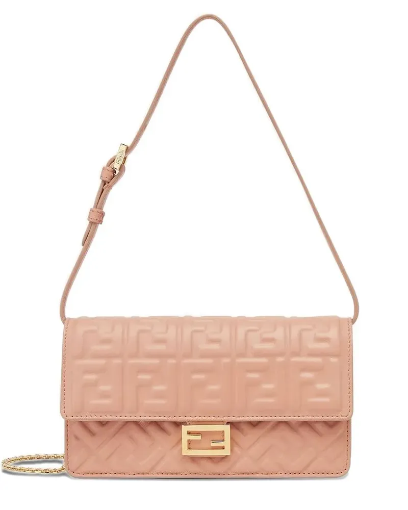 Fendi Schultertasche mit FF - Rosa Rosa