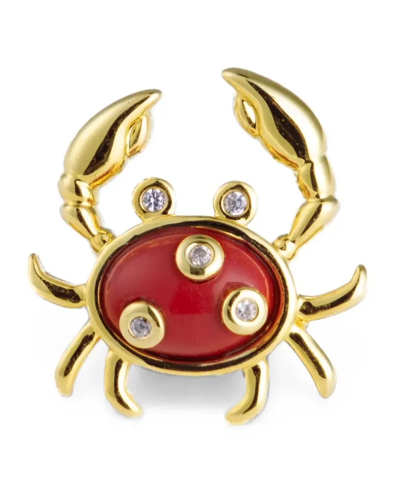 Eshvi Coral Crab stud earrings - Gold Gold