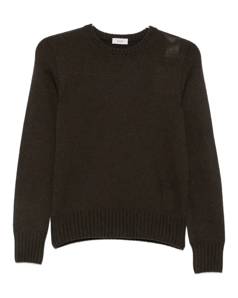 AGNONA crew-neck ribbed-trim sweater - Braun Braun