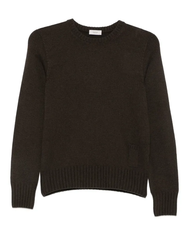 AGNONA Pullover mit geripptem Besatz - Braun Braun