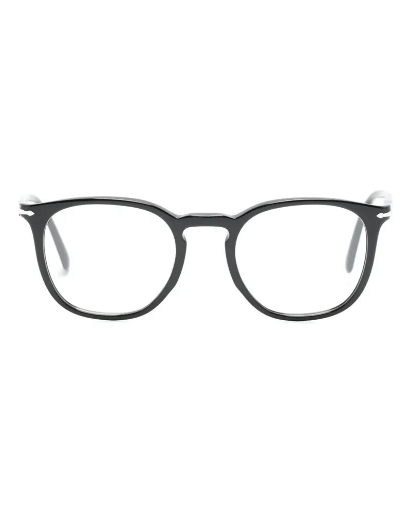 Persol Brille mit eckigem Gestell - Schwarz Schwarz