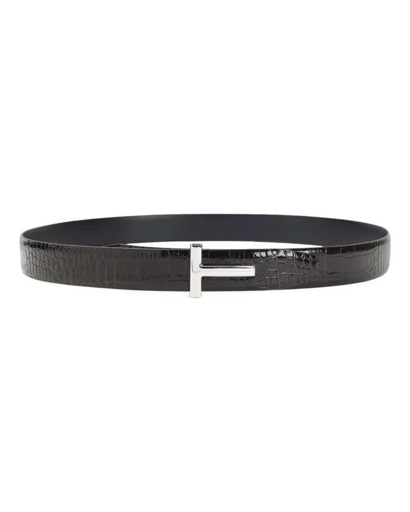 Tom Ford crocodile-embossed leather belt - Braun Braun