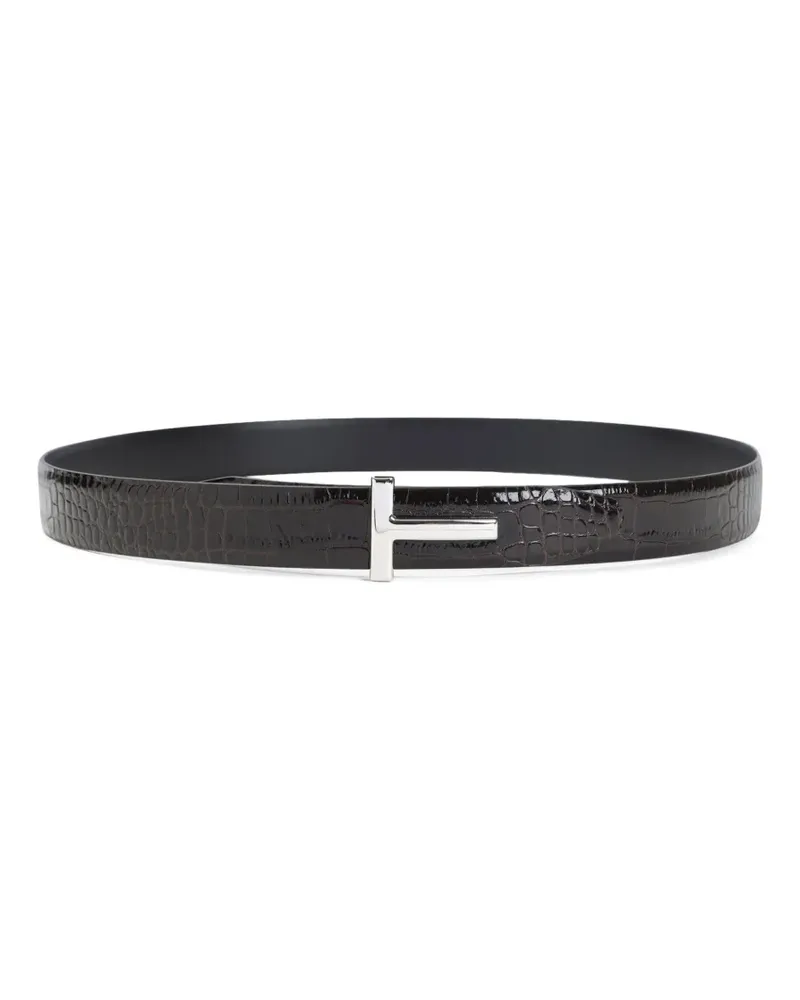 Tom Ford Gürtel mit Kroko-Optik - Braun Braun