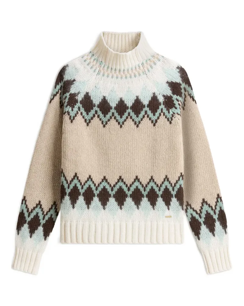 Woolrich Fair Isle pattern turtleneck sweater - Nude Nude