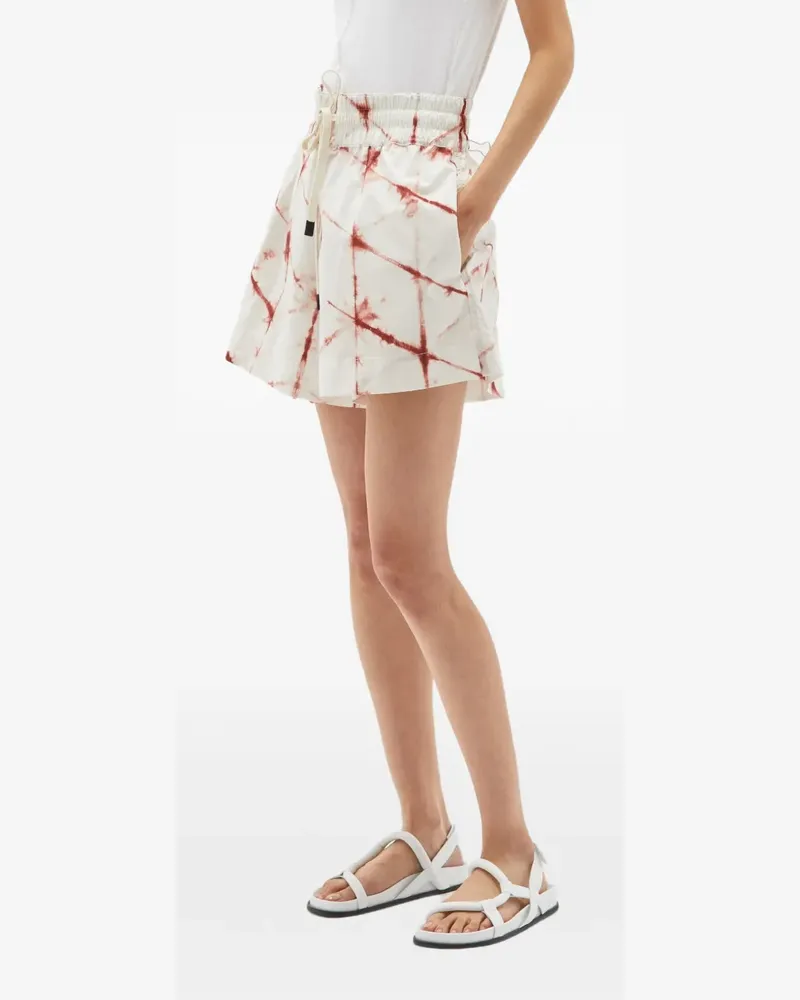 bassike Bedruckte Shorts mit Kordelzug - Weiß Weiß