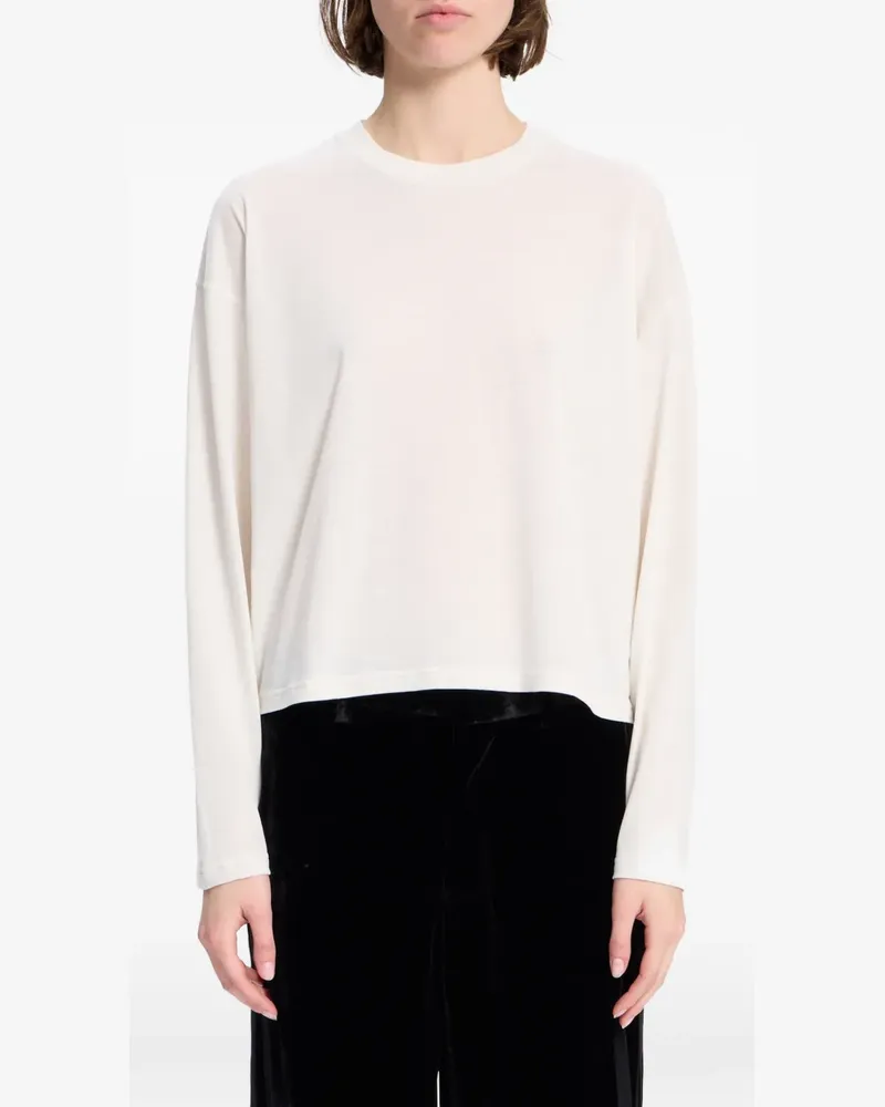 Ann Demeulemeester Langarmshirt mit grafischem Print - Nude Nude