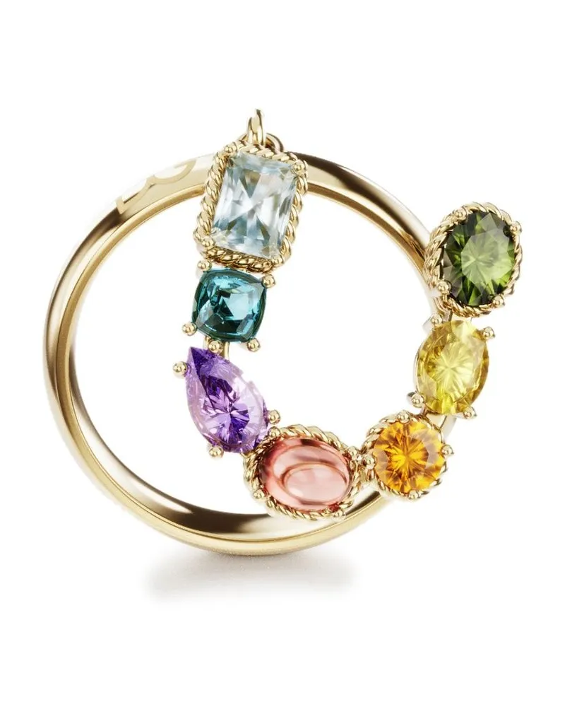 Dolce & Gabbana 18kt Rainbow Alphabet U Gelbgoldring Gold