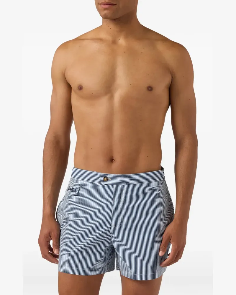 MC2 Saint Barth Gestreifte Badeshorts - Blau Blau