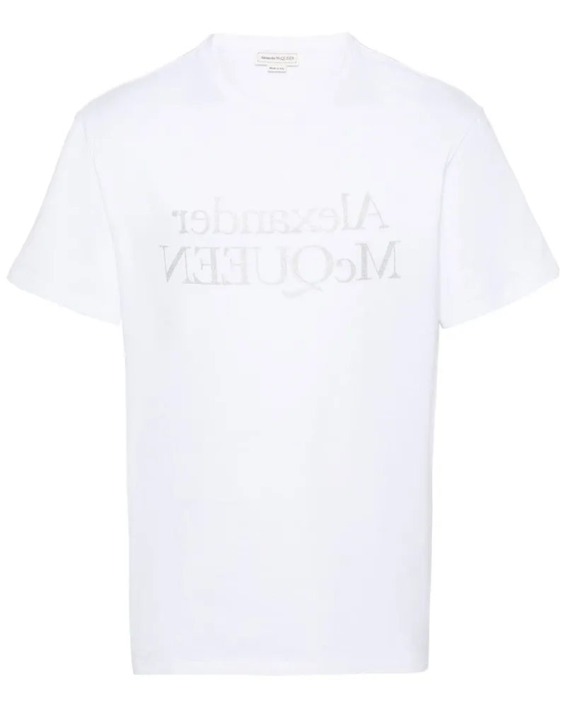 Alexander McQueen T-Shirt mit Logo-Print - Weiß Weiß