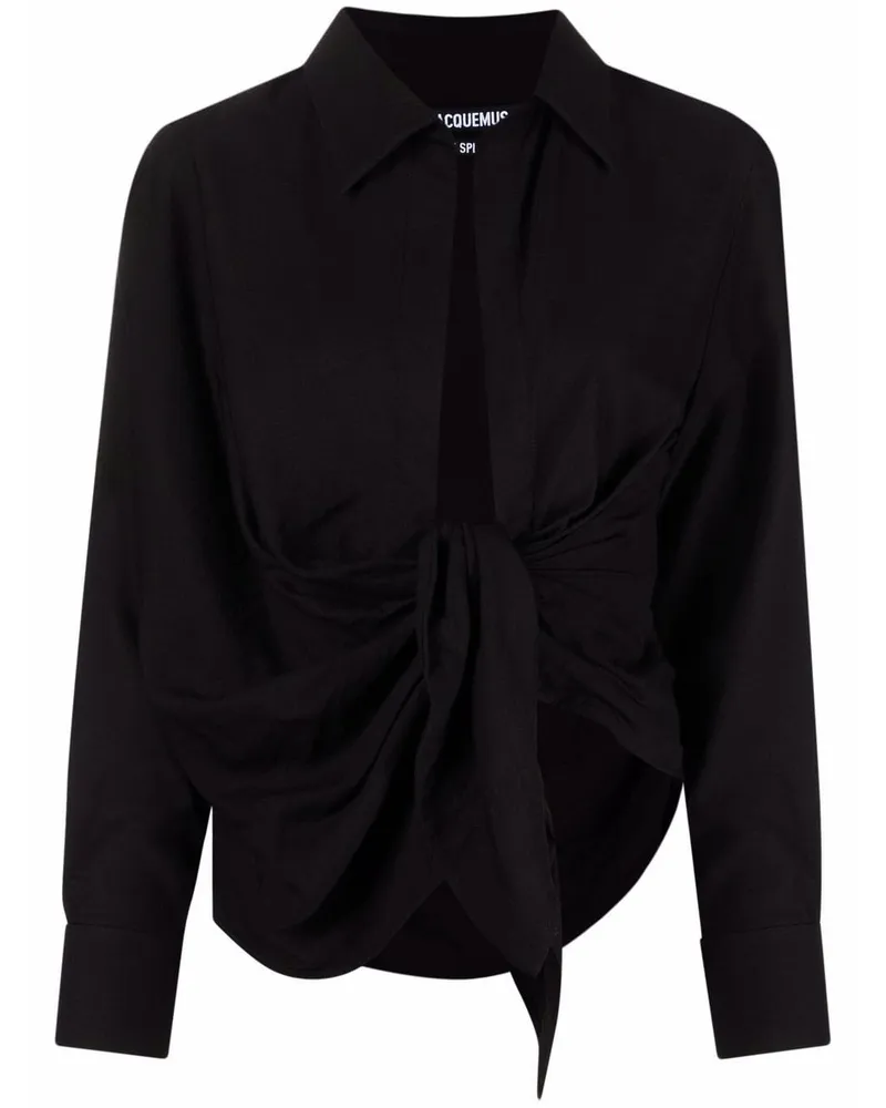 Jacquemus La Chemise Bahia Hemd - Schwarz Schwarz