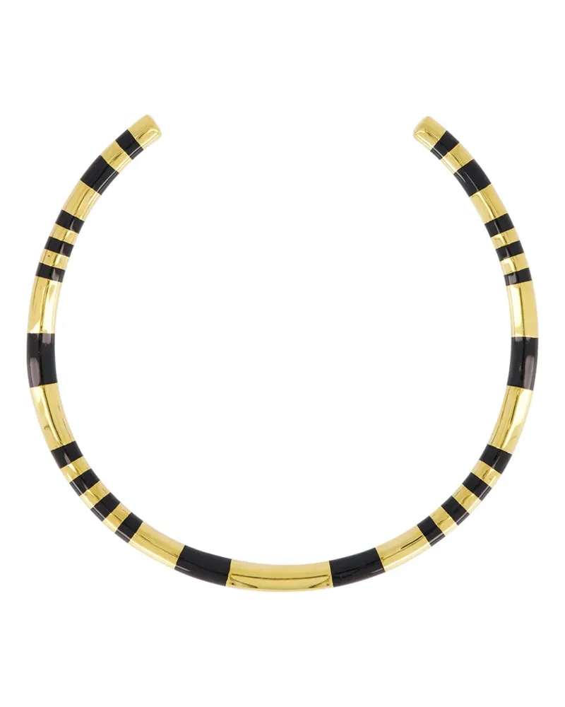 Aurélie Bidermann Positano striped-torque necklace - Gold Gold
