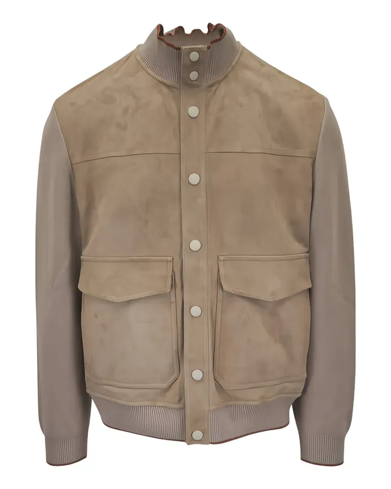 Canali suede jacket - Nude Nude