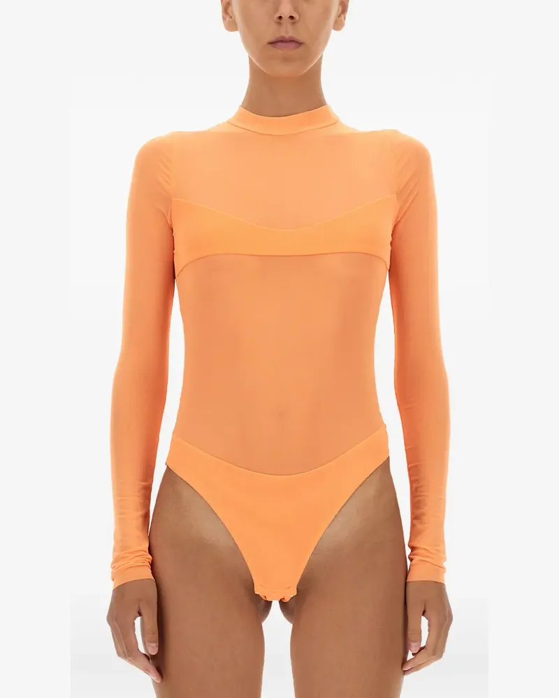 Not After Ten long-sleeve bodysuit - Orange Orange