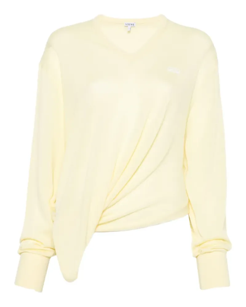 Loewe Pullover mit V-Ausschnitt - Gelb Gelb