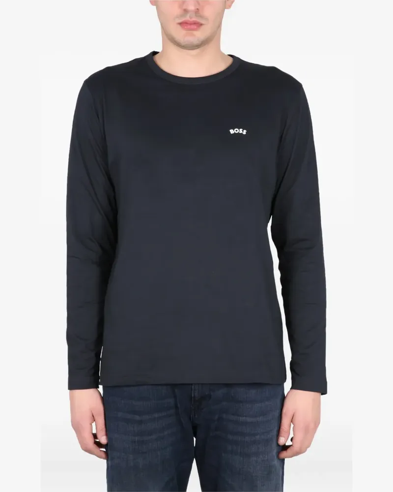 HUGO BOSS Langarmshirt mit Logo - Blau Blau