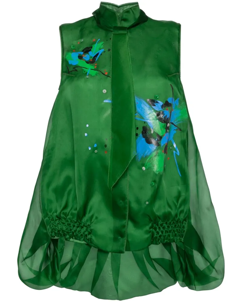 SHIATZY CHEN Top mit Blumen-Print - Grün Grün