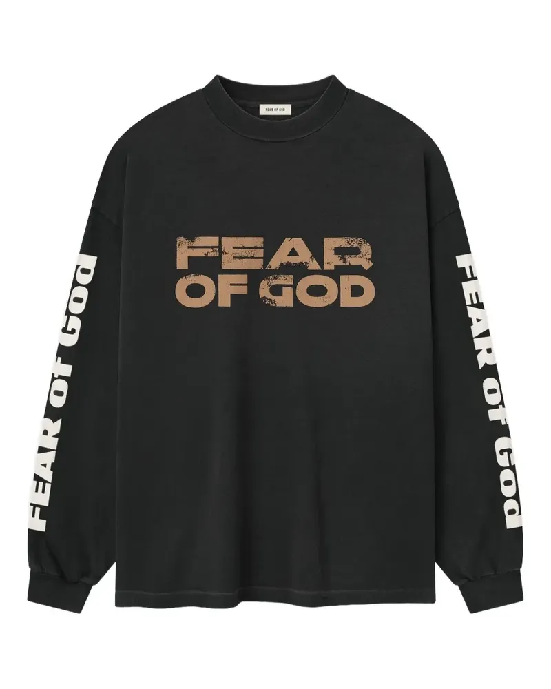 Fear of God long-sleeve graphic tee - Schwarz Schwarz