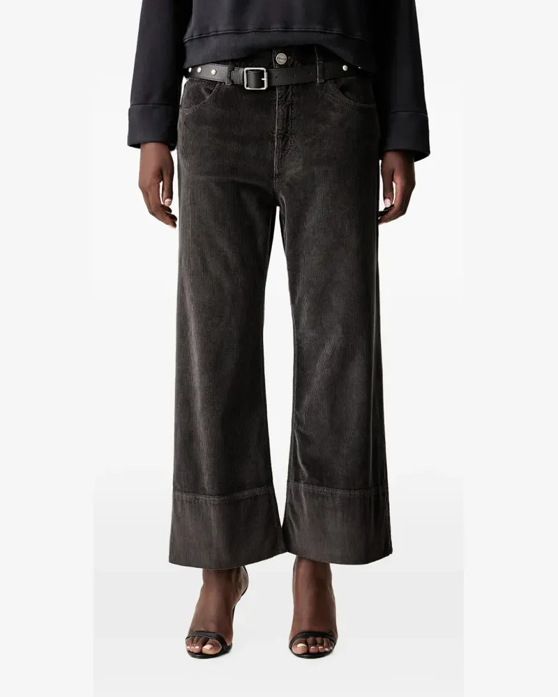 Pinko Cordhose mit Gürtel - Grau Grau