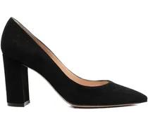 Spitze Piper Pumps mit Blockabsatz 85mm - Schwarz