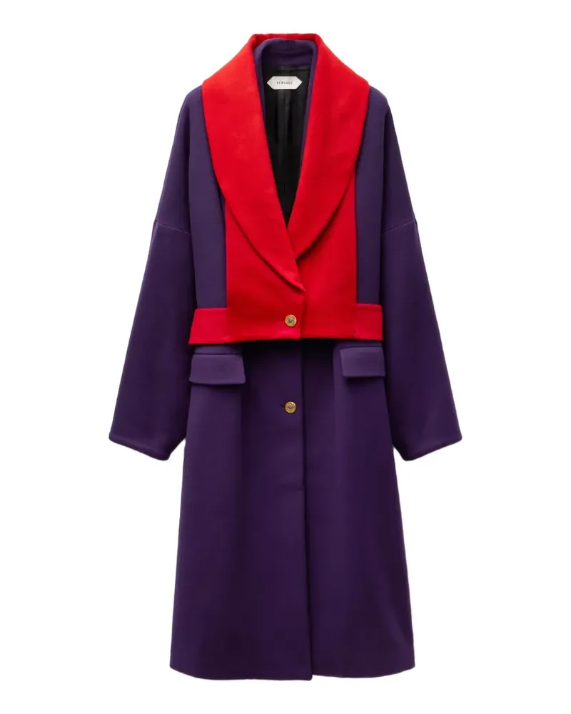 Versace double wool coat - Violett Violett