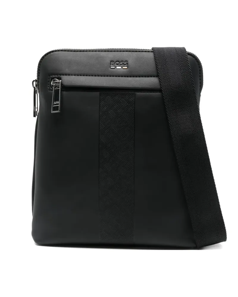 HUGO BOSS Schultertasche mit Logo-Prägung - Schwarz Schwarz