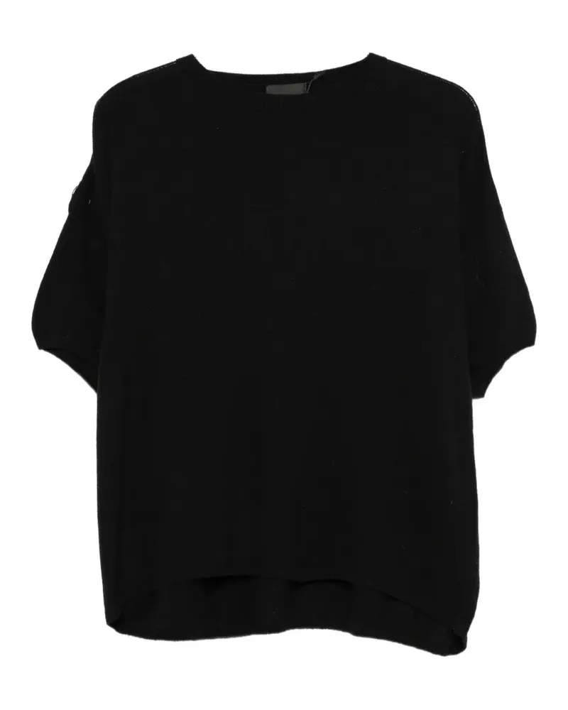 Dixie short-sleeve knitted sweater - Schwarz Schwarz