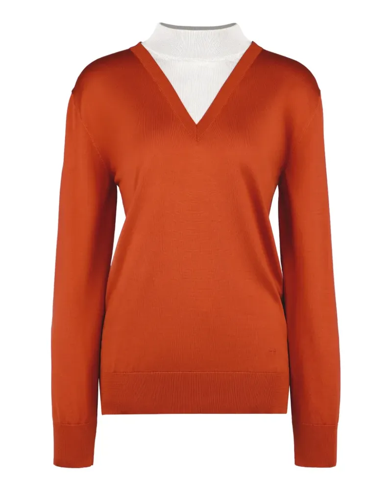 TOD'S Rollkragenpullover aus Seide - Orange Orange