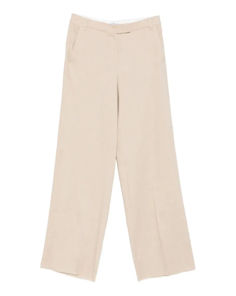 MARELLA linen trousers - Nude Nude