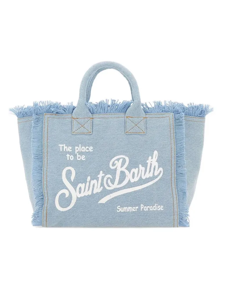 MC2 Saint Barth Colette fringe-trimmed tote bag - Blau Blau