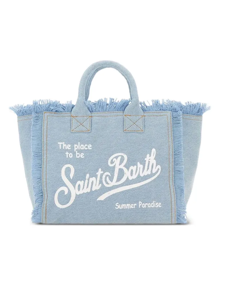 MC2 Saint Barth Colette fringe-trimmed tote bag - Blau Blau