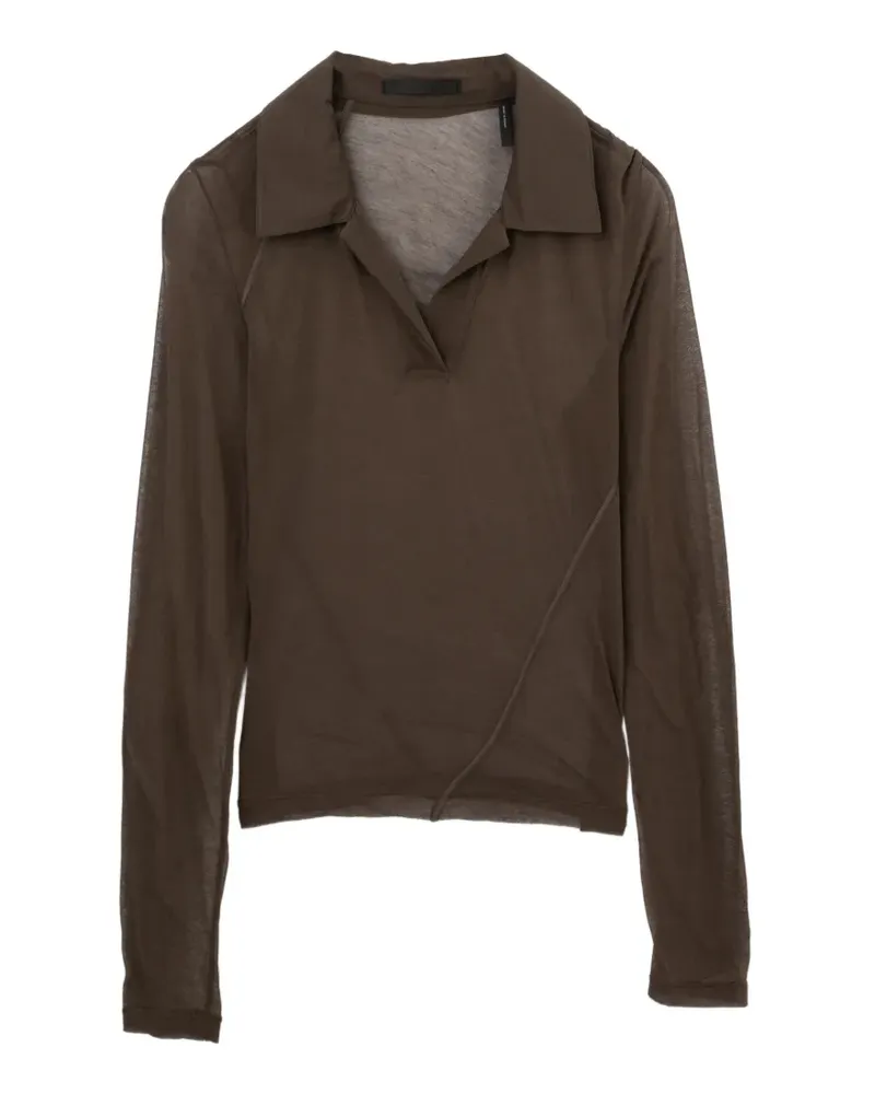 Helmut Lang Oberteil im Layering-Look - Braun Braun