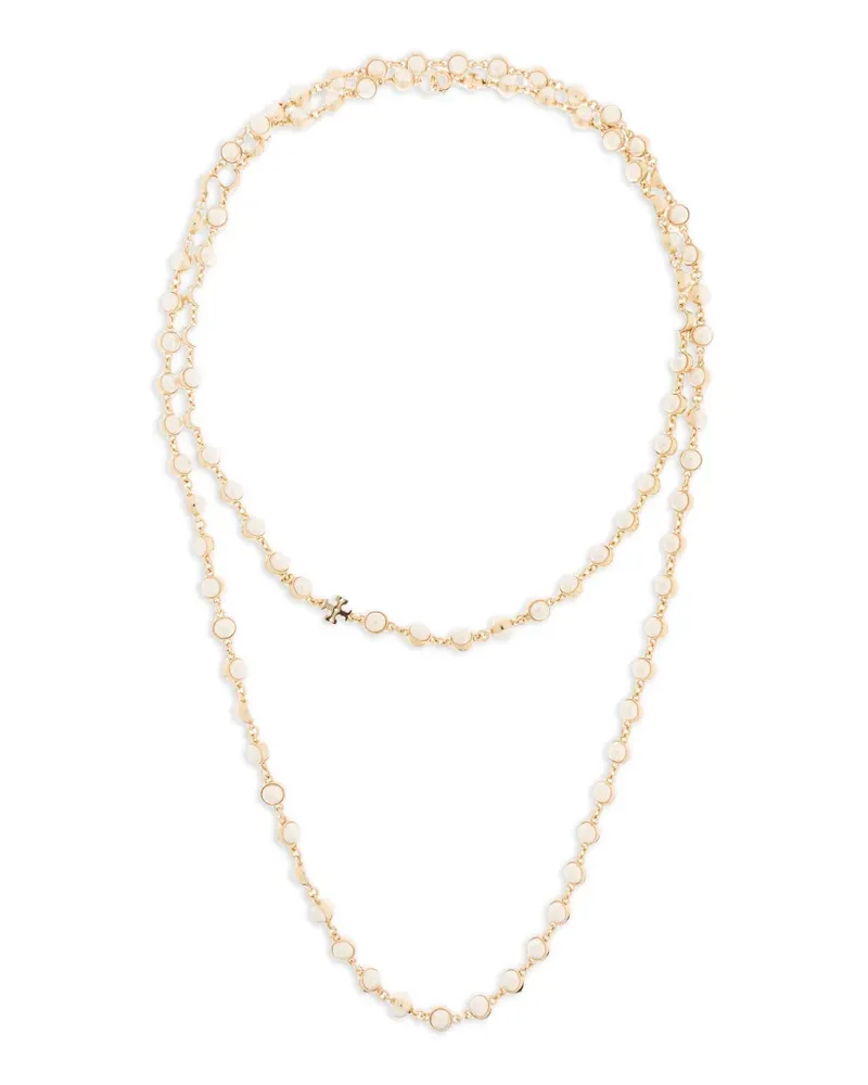 Tory Burch beaded logo necklace - Gold Gold