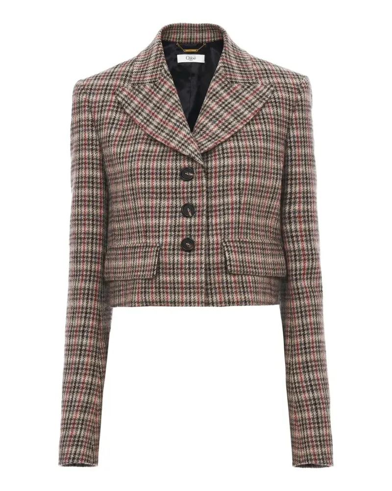 Chloé Sakko mit karierten Taschen - Nude Nude