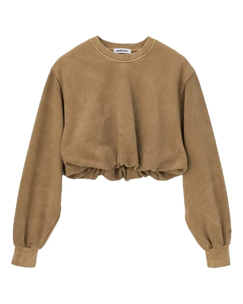 AMBUSH Sweatshirt mit Raffung - Braun Braun