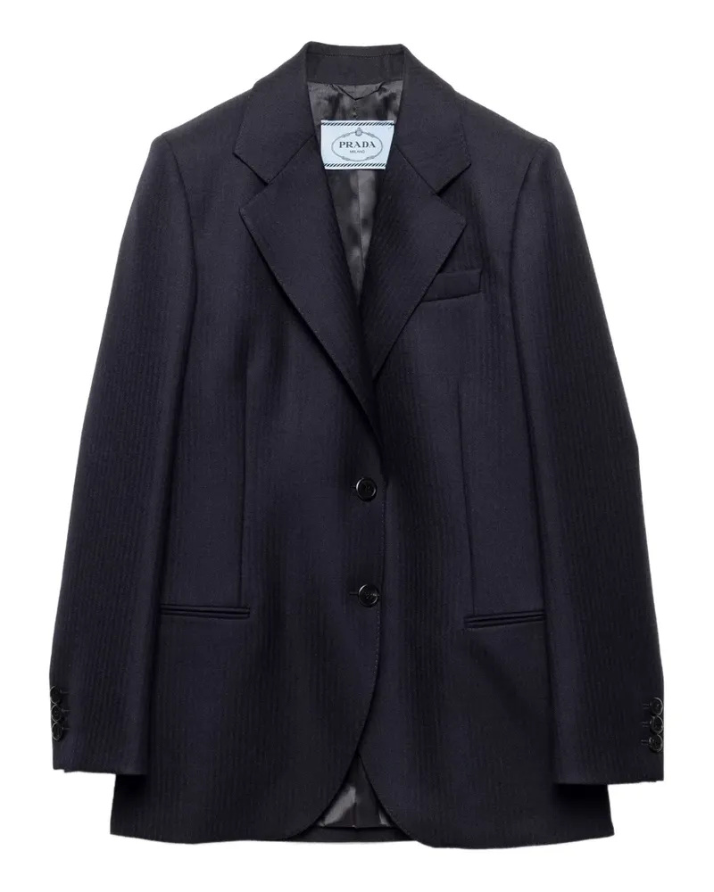 Prada Sakko mit Zickzackmuster - Blau Blau