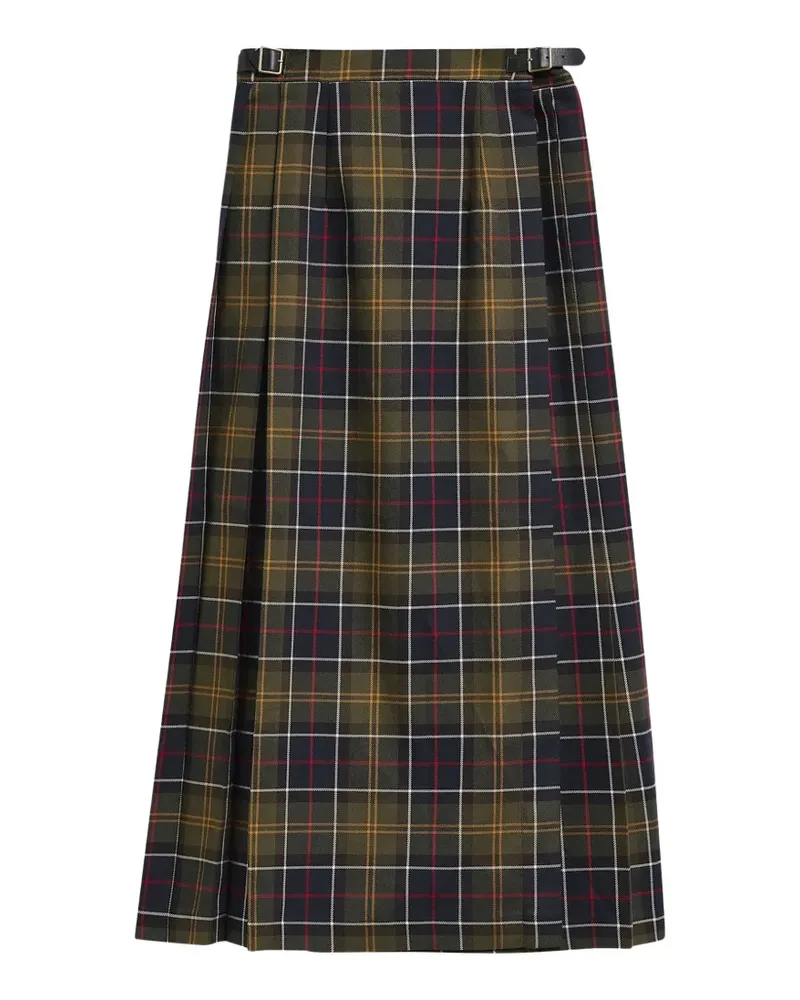 Barbour Irene tartan pleated midi skirt - Grün Grün