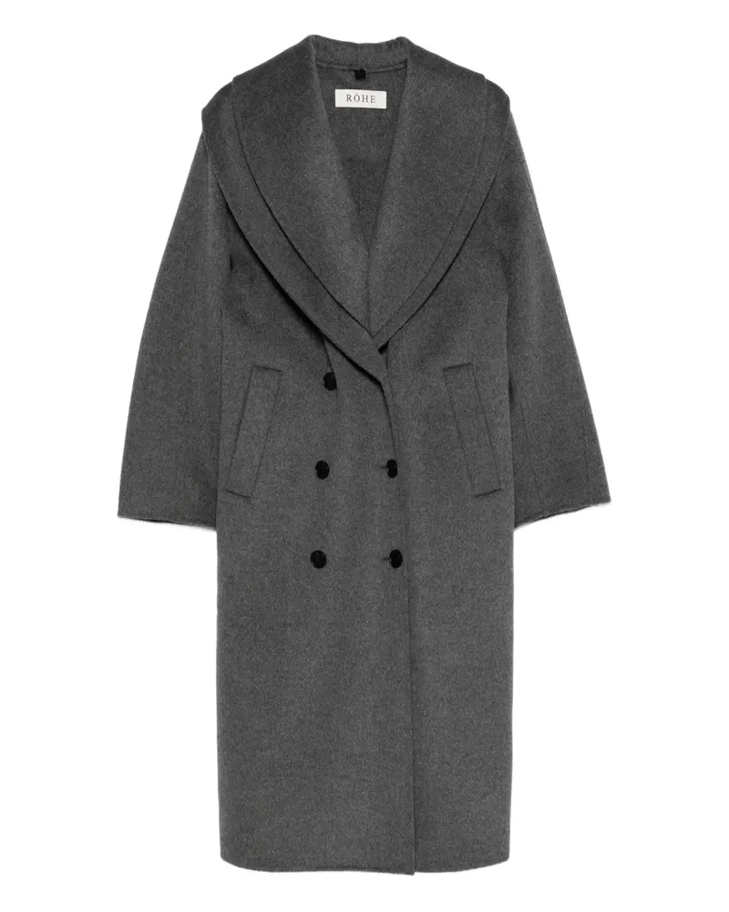 Róhe Mantel im Layering-Look - Grau Grau