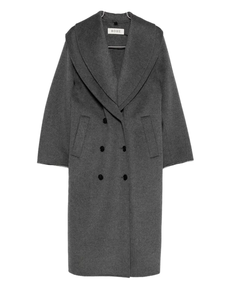 Róhe Mantel im Layering-Look - Grau Grau