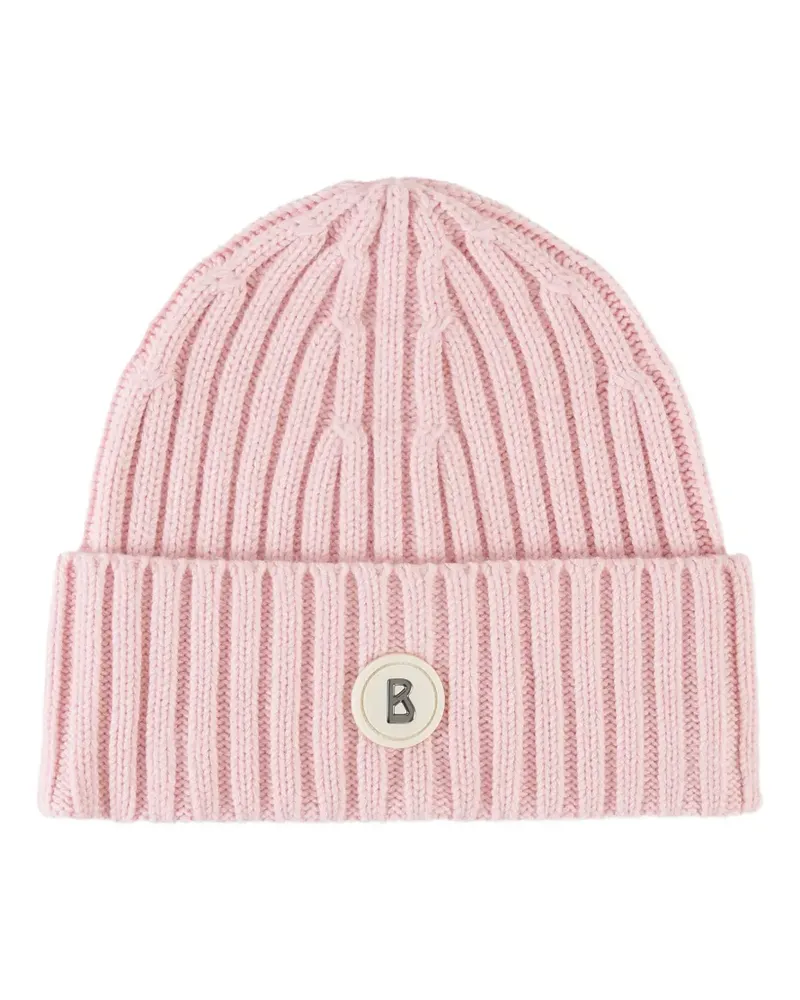 Bogner Bony Beanie mit Logo-Patch - Rosa Rosa
