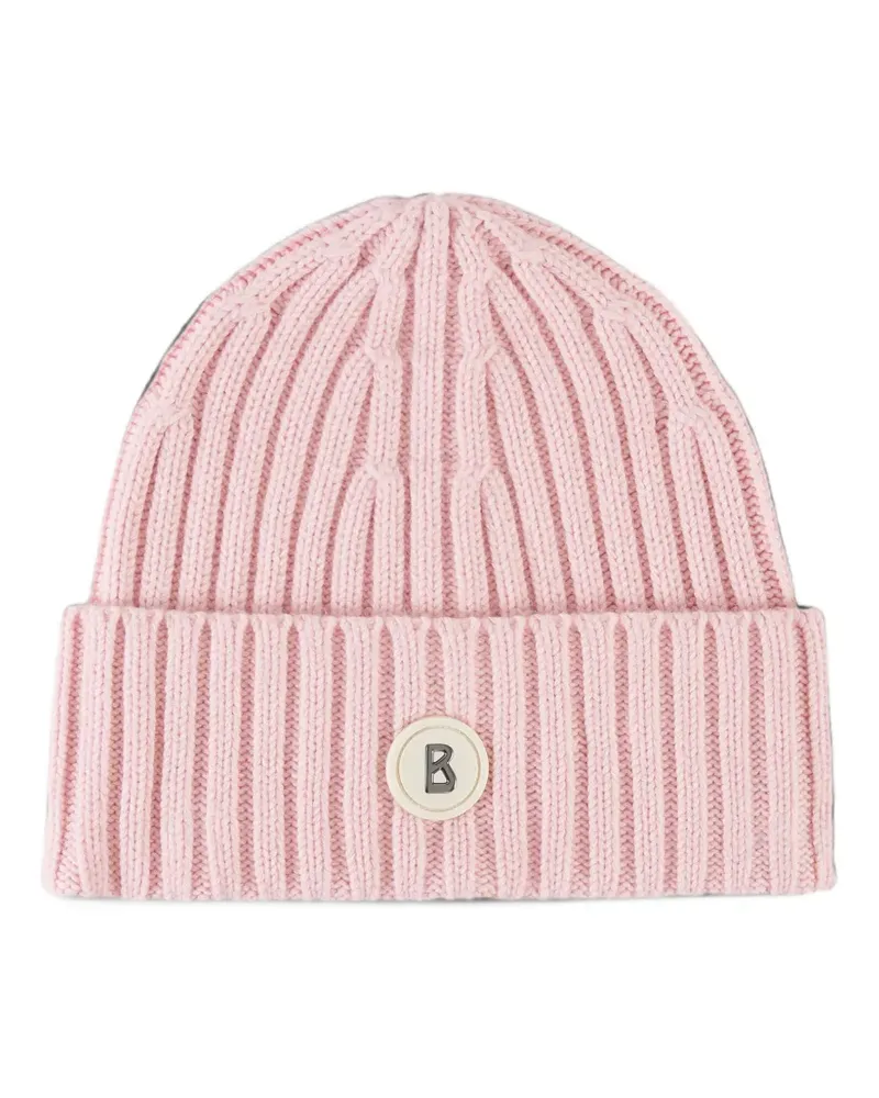 Bogner Bony Beanie mit Logo-Patch - Rosa Rosa