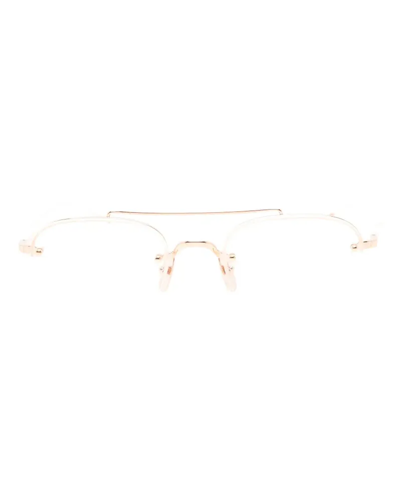 Thom Browne pilot-frame glasses - Gold Gold